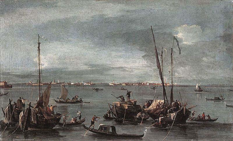 Francesco Guardi The Lagoon Looking Towards Murano from the Fondamenta Nuova Sweden oil painting art